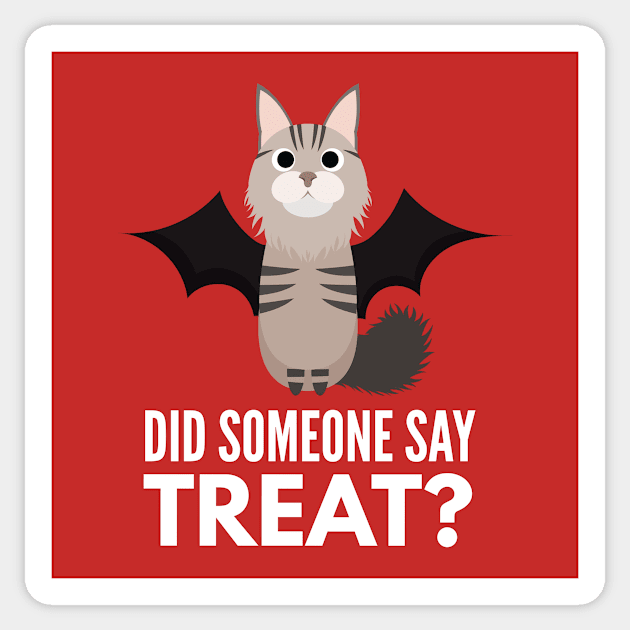 Maine Coon Halloween Trick or Treat Sticker by DoggyStyles